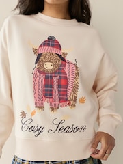Farinha de aveia - Seasonal Graphic Hamish Christmas Longsleeve Crewneck Sweatshirt - Imagem 4 de 7