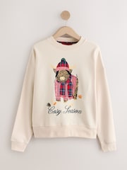 Farinha de aveia - Seasonal Graphic Hamish Christmas Longsleeve Crewneck Sweatshirt - Imagem 5 de 7