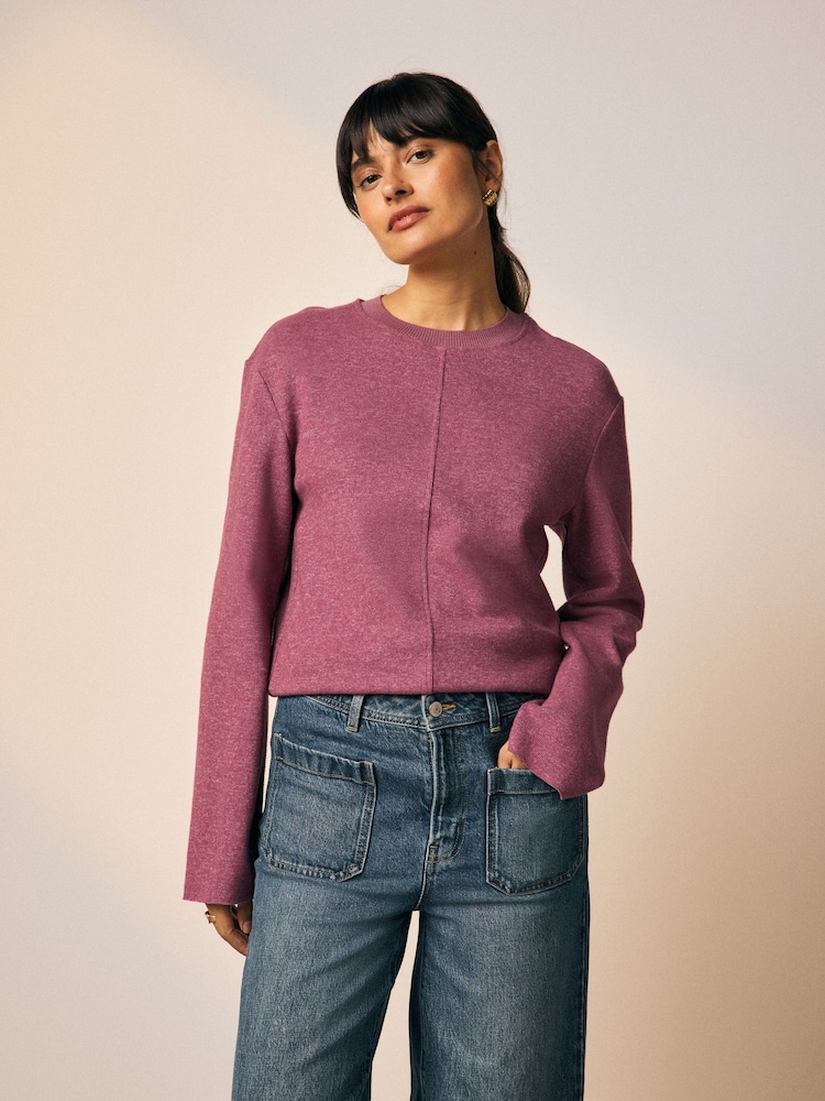 Brown/Pink Cosy Soft Touch Rib Crew Neck Jumpers 2 Pack - Image 1 of 9