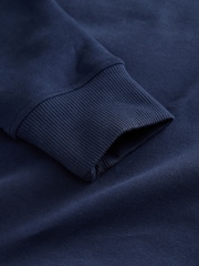 Navy/Oaker Yellow Supersoft Peached Essentials Crew Neck Seam Detail Sweatshirts 2 Pack - Image 9 of 9