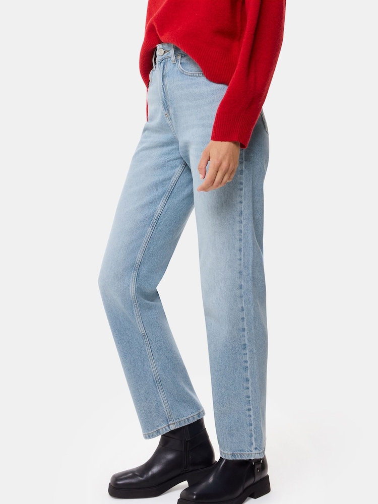 Whistles Blue Authentic Column Leg Jeans - Image 4 of 5