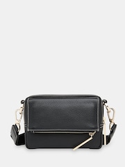 Whistles Black Bibi Stitch Cross-Body Bag - Image 1 of 5