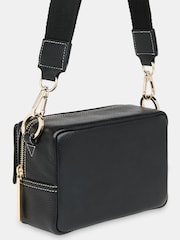Whistles Black Bibi Stitch Cross-Body Bag - Image 2 of 5