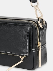 Whistles Black Bibi Stitch Cross-Body Bag - Image 4 of 5