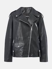 Whistles Freja Leather Biker Jacket - Изображение 5 из 5