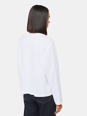 Whistles Relaxed Long Sleeve 100% Cotton T-Shirt - Imagen 2 de 5