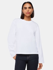 Whistles Relaxed Long Sleeve 100% Cotton T-Shirt - Imagen 3 de 5