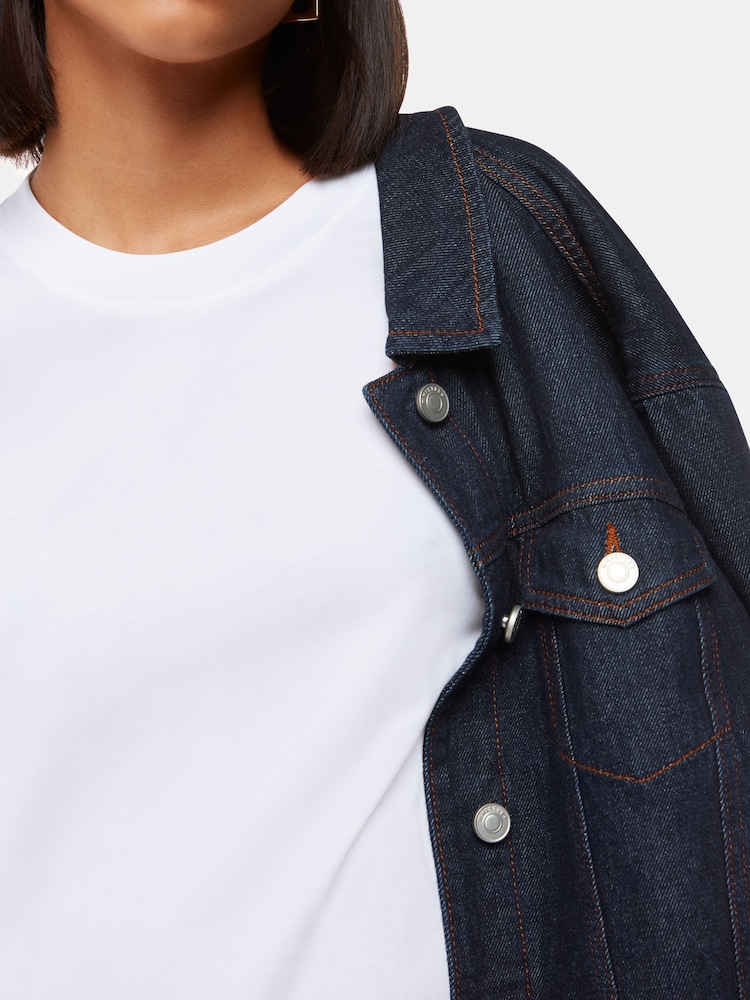 Whistles White Relaxed Long Sleeve 100% Cotton T-Shirt - Image 4 of 5