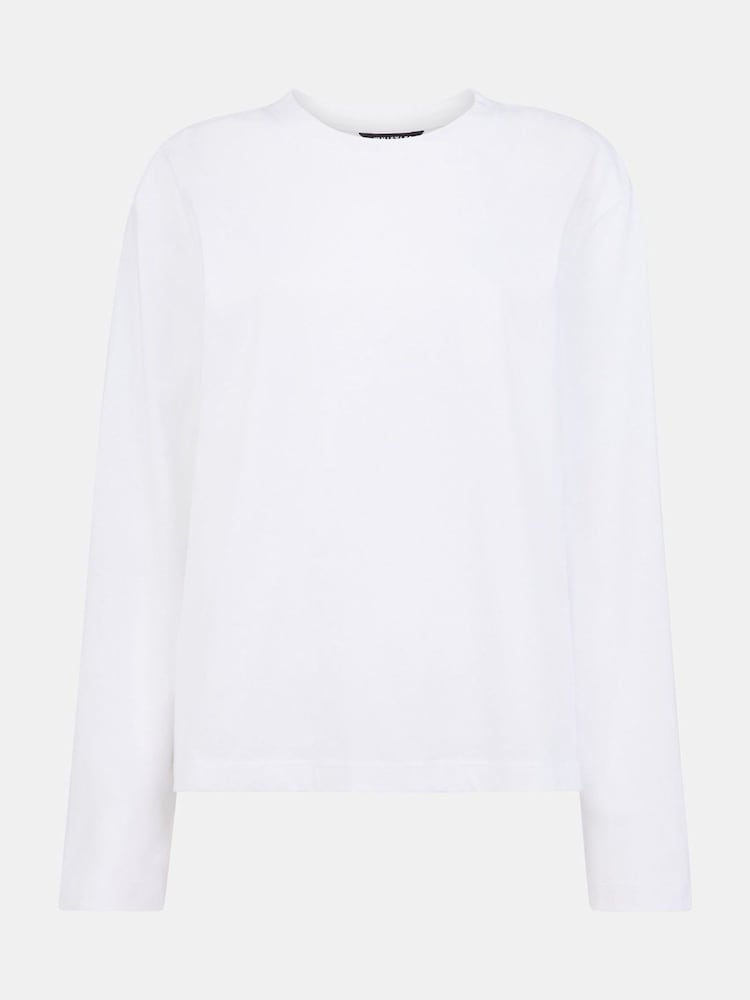 Whistles Relaxed Long Sleeve 100% Cotton T-Shirt - Imagen 5 de 5