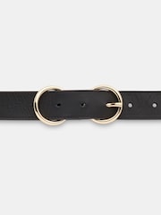 Whistles Black Double Ring Buckle Belt - Image 2 of 3