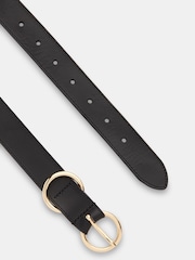 Whistles Black Double Ring Buckle Belt - Image 3 of 3