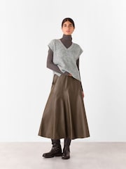 Whistles Grey Elsa Ribbed Tank - Image 3 of 5