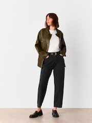Whistles Grey Lola Cotton Blend Trousers - Image 1 of 5