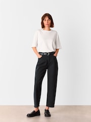 Whistles Grey Lola Cotton Blend Trousers - Image 3 of 5