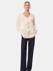 Whistles White Kika Frill Top - Image 3 of 5