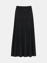 Whistles Black Knitted Pleated Skirt - Image 5 of 5