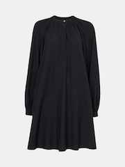 Whistles Black Full Volume Gathered Dress - Image 5 of 5
