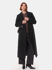 Whistles Black Lori Longline Coat - Image 4 of 5