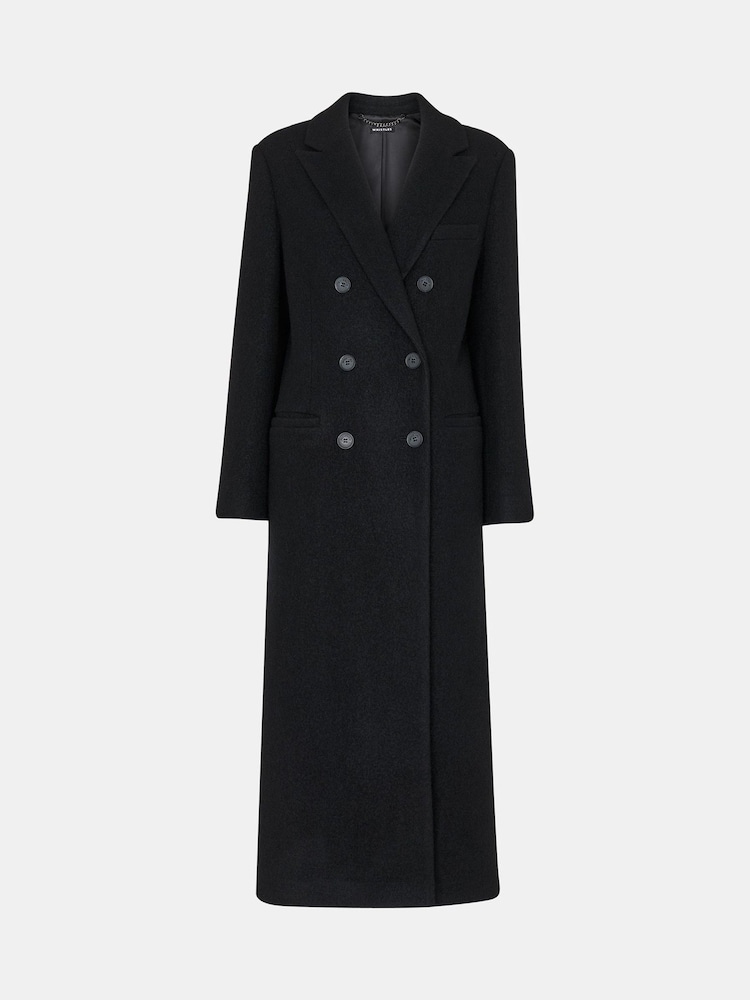 Whistles Black Lori Longline Coat - Image 5 of 5