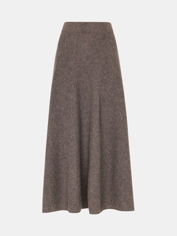 Whistles Nude Knitted Midi Skirt - Image 5 of 5