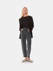 Whistles Grey Stretch Barrel Leg Jeans - Image 3 of 5