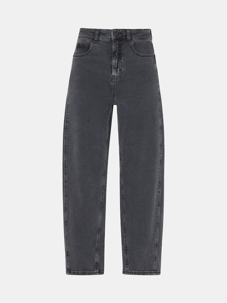Whistles Grey Stretch Barrel Leg Jeans - Image 5 of 5