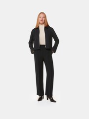 Whistles Black Marla Ponte Zip Through Jacket - Image 1 of 5