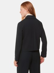 Whistles Black Marla Ponte Zip Through Jacket - Image 2 of 5
