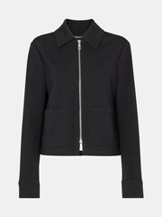 Whistles Black Marla Ponte Zip Through Jacket - Image 5 of 5