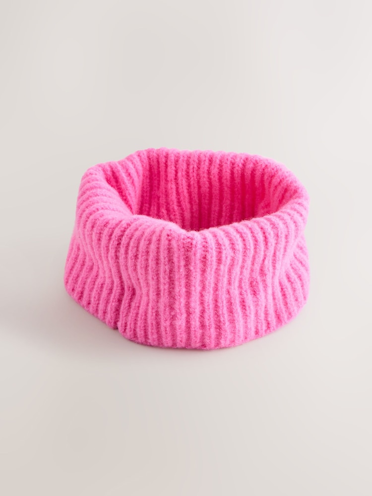 Fluro Pink Chunky Rib Snood (1-16yrs) - Image 1 of 5