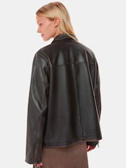 Whistles Kate Burnished Leather Jacket - Изображение 2 из 5