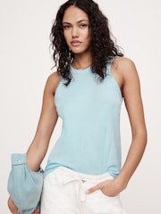 Banana Republic Blue Lightweight Cotton Tank Top - Image 1 of 1
