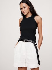 Banana Republic Black Lightweight Cotton Tank Top - Image 1 of 4