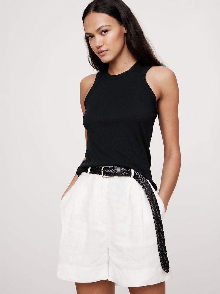 Banana Republic Black Lightweight Cotton Tank Top - Image 1 of 4