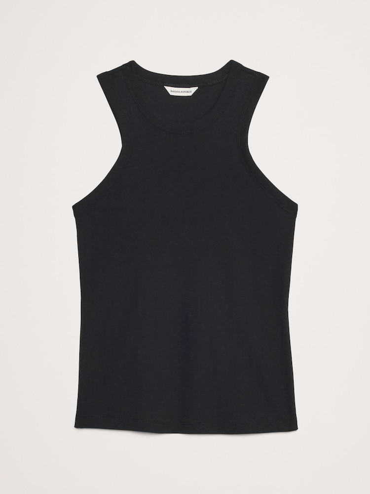 Banana Republic Black Lightweight Cotton Tank Top - Image 4 of 4