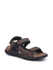Pavers Brown Triple Touch-Fastening-Strapped Sandals - Image 2 of 6