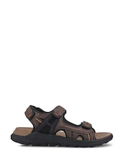 Pavers Brown Triple Touch-Fastening-Strapped Sandals - Image 3 of 6
