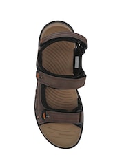 Pavers Brown Triple Touch-Fastening-Strapped Sandals - Image 5 of 6