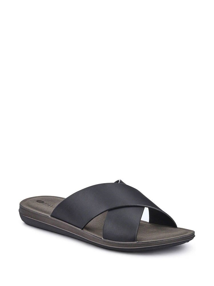 Pavers Black Gents Casual Sandals - Image 3 of 7