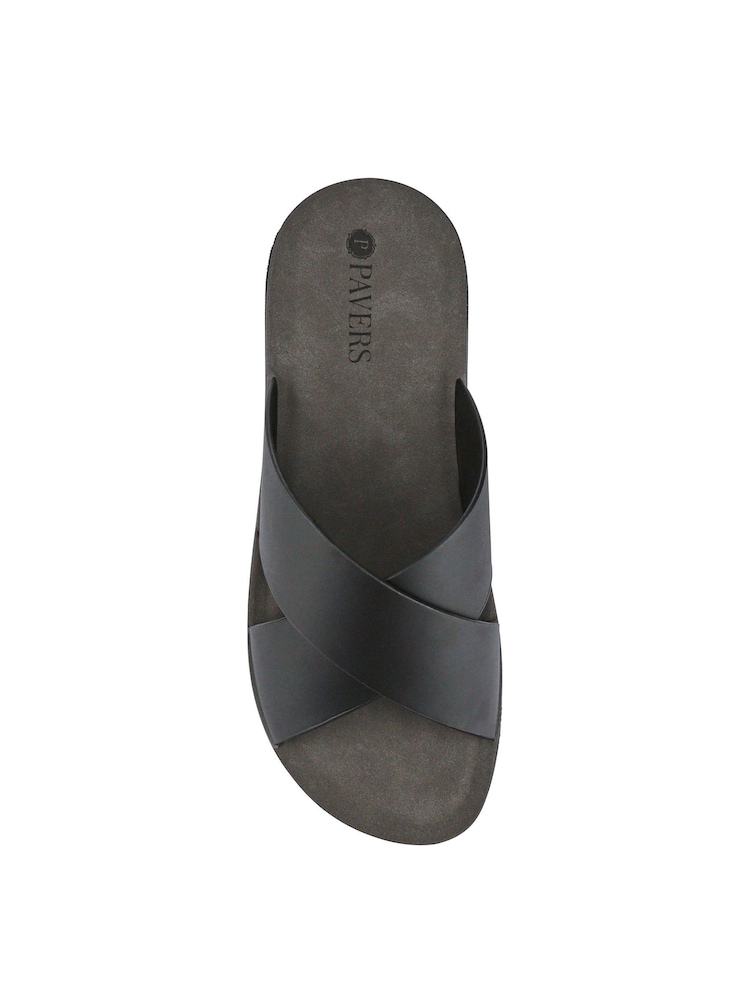 Pavers Black Gents Casual Sandals - Image 5 of 7