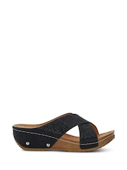 Pavers Black Chunky Sole Mules - Image 1 of 5