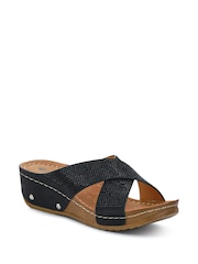 Pavers Black Chunky Sole Mules - Image 2 of 5