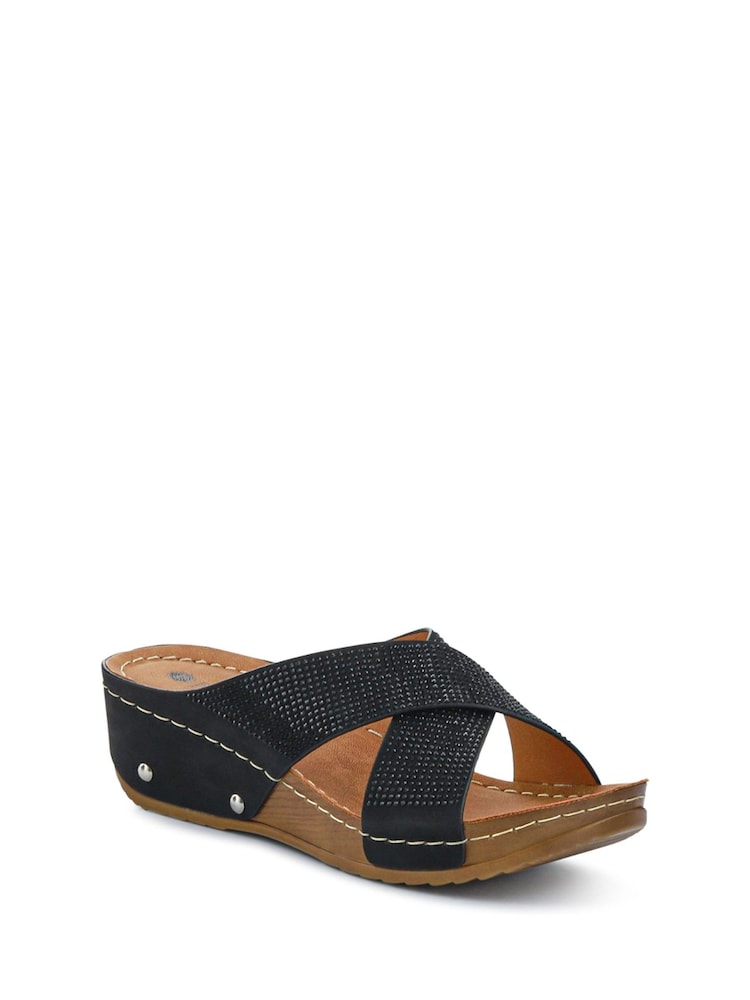 Pavers Black Chunky Sole Mules - Image 2 of 5