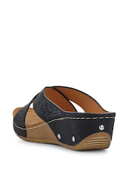 Pavers Black Chunky Sole Mules - Image 3 of 5