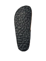 Pavers Black Leather Toe Post Sandals - Image 5 of 5