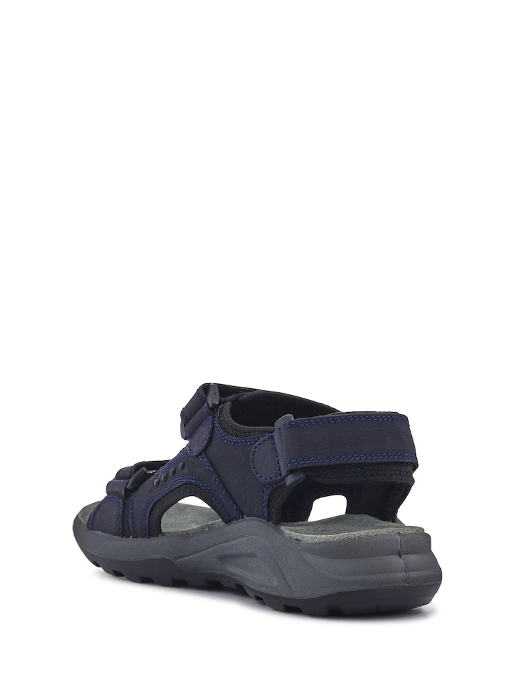 Pavers Blue Leather Touch-Fastening Sandals - Image 4 of 6