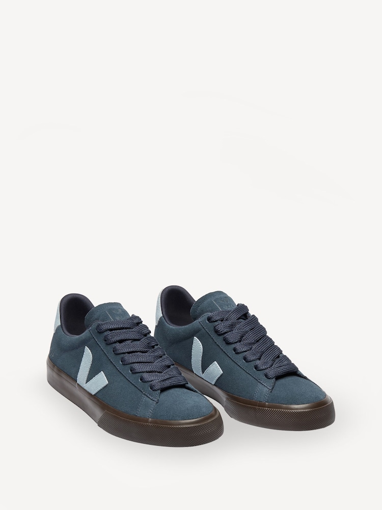 Veja Campo Bold Suede Navy Trainers - Image 2 of 3