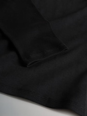 The Set Black/Chocolate Brown/Taupe Brown/Stone 4 Pack Ribbed Mock Neck Long Sleeve T-Shirts - Image 7 of 7