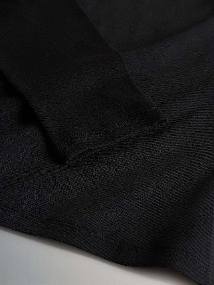 The Set Black/Chocolate Brown/Taupe Brown/Stone 4 Pack Ribbed Mock Neck Long Sleeve T-Shirts - Image 7 of 7