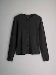The Set Black/Chocolate Brown/Berry 3 Pack Long Sleeve Button Through Rib T-Shirts - Image 3 of 7